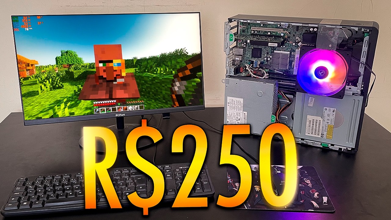MONTANDO MEU PC GAMER DE R$250 PRA JOGOS QUE RODA MINECRAFT, VALORANT, ROBLOX, GTA V E MAIS...