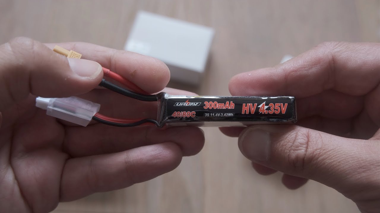 4Pcs URUAV 11.4V 300mAh 40C/80C 3S HV 4.35V Lipo Battery