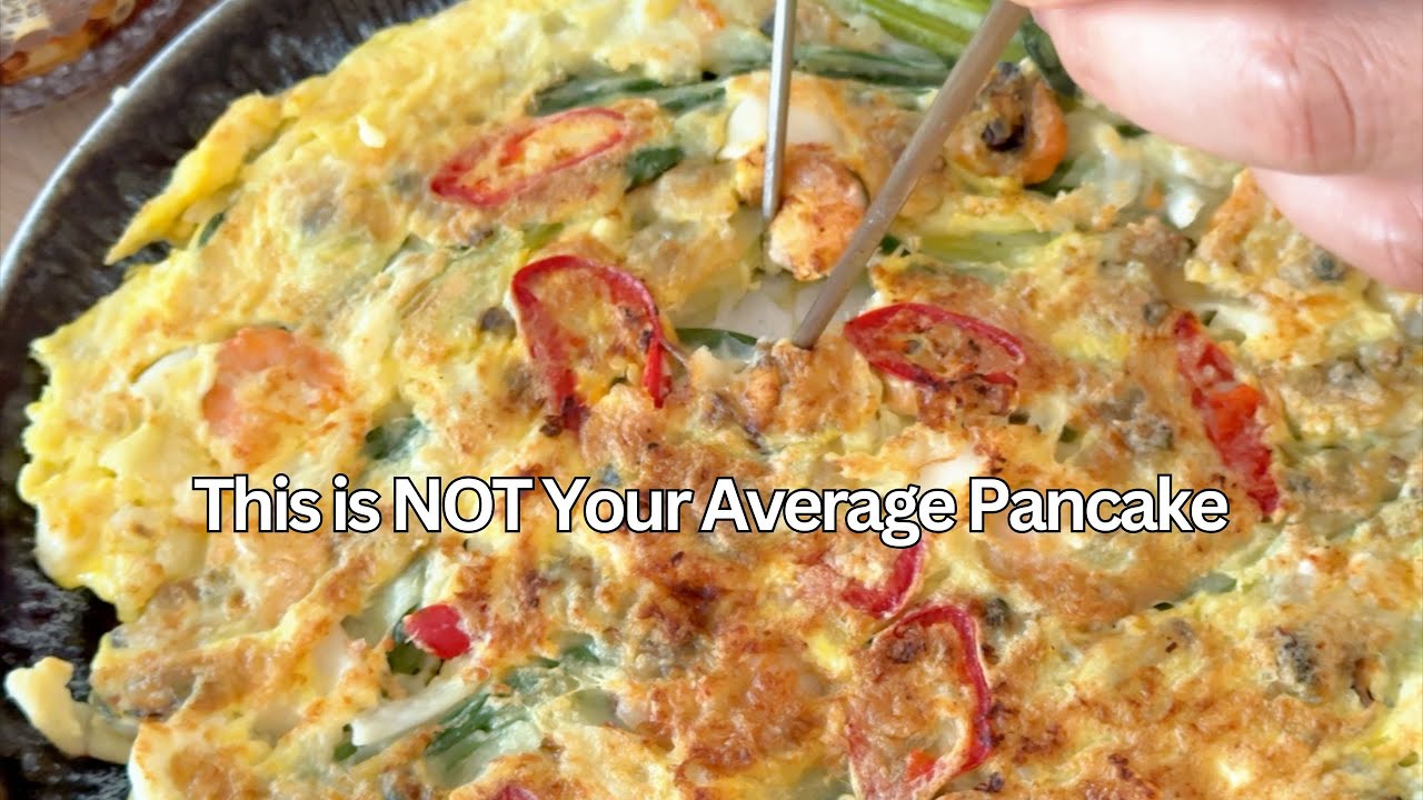 Crispy Korean Seafood Pancake (해물파전)