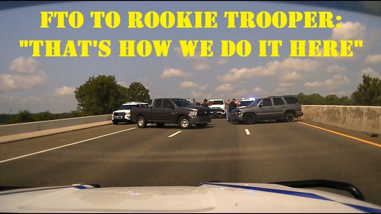 Fleeing Tahoe is intercepted by Arkansas State Police - PIT / TVI (Tactical Vehicle Intervention)