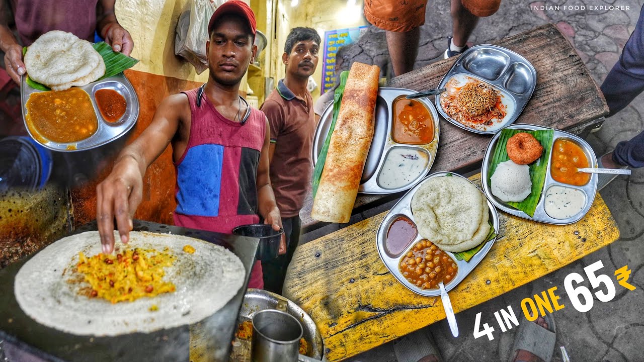 Masala Does & Chole Bhature | 4 in One Plate Only Rs.65/- | Without Onion Garlic | Street Food India