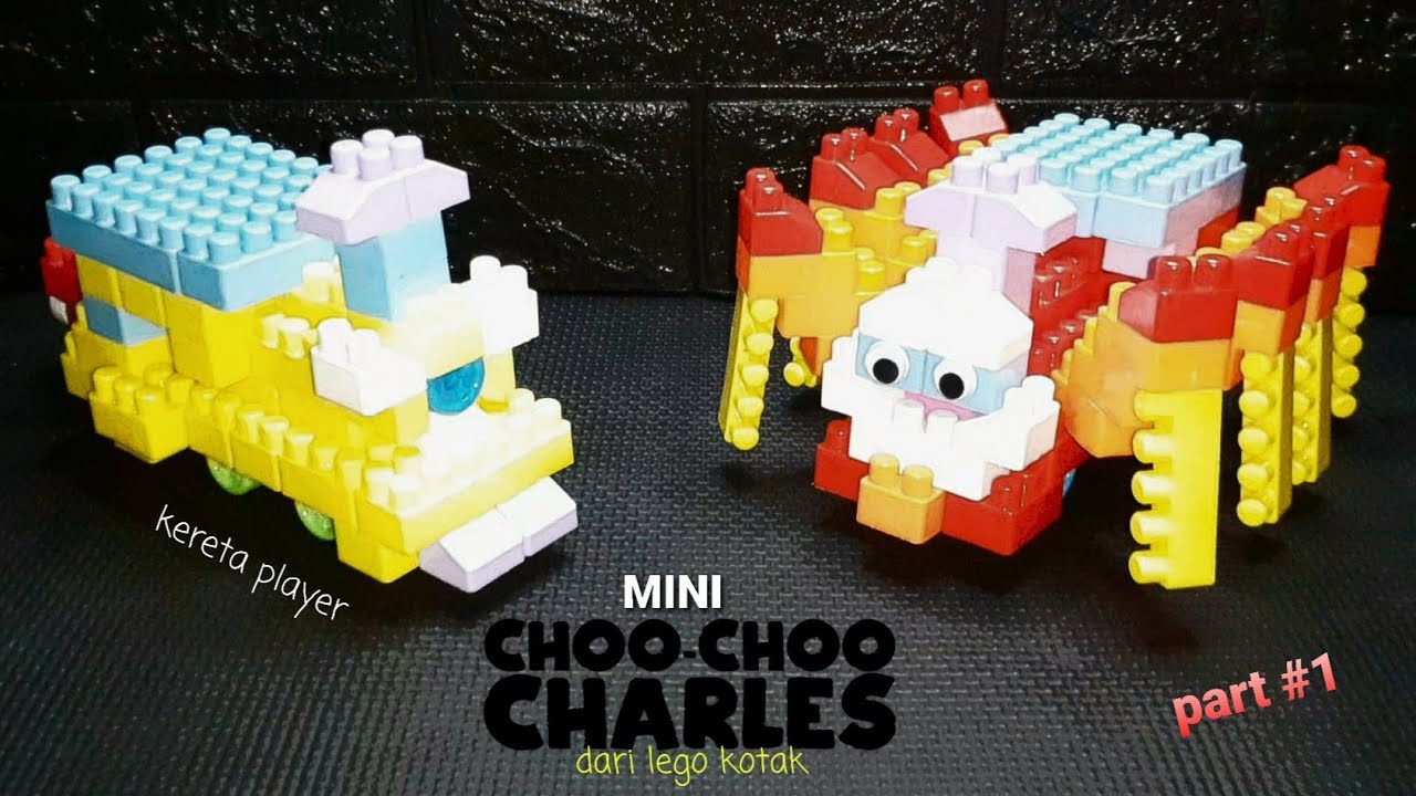 Kereta cho cho Charles mini dan kereta player mini dari lego kotak