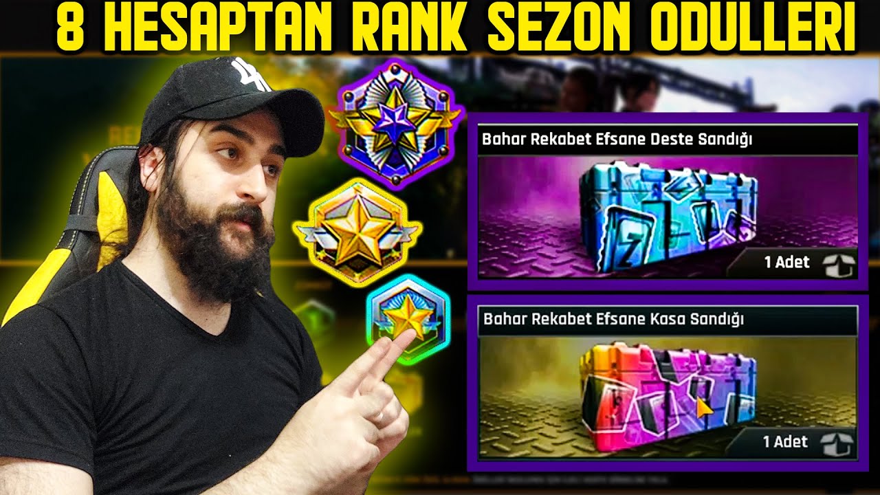 RANK SEZON ÖDÜLLERİNİ 8 FARKLI HESAPTAN AÇTIM🧐🧐🧐 /REKABET  SANDIK SETLERİ KASASI AÇILIMI / ZULA