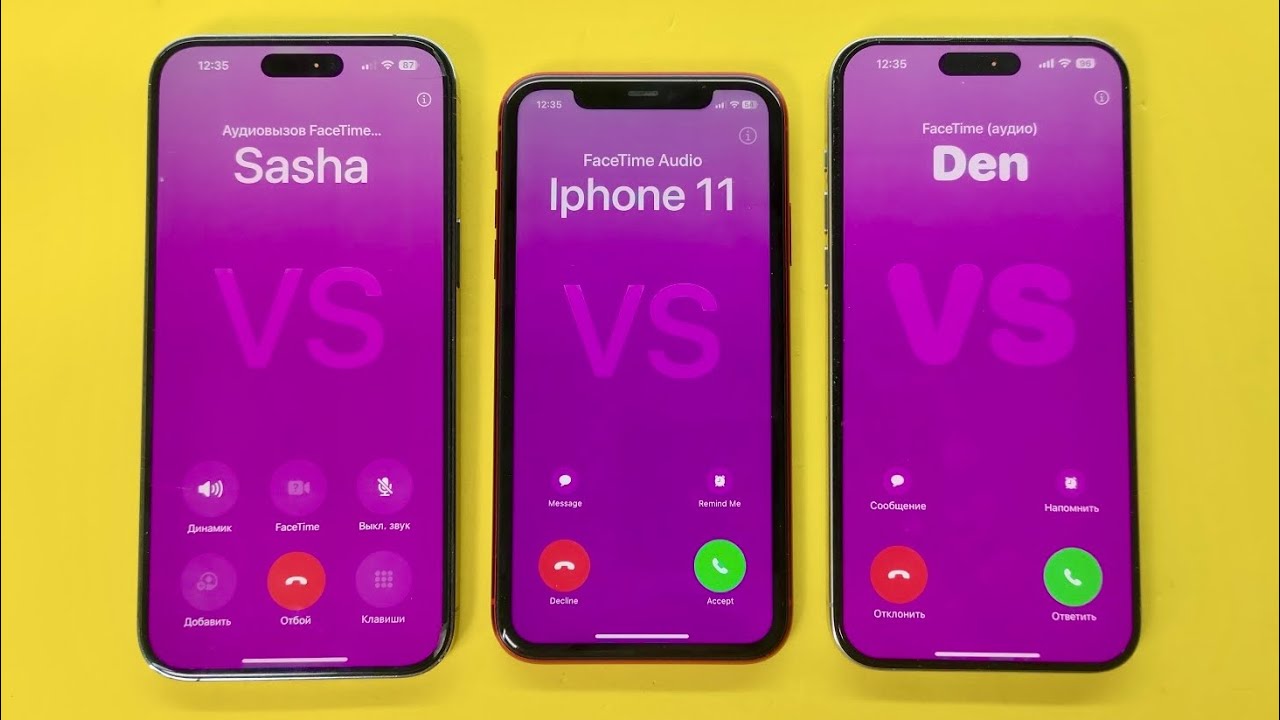 Three IPhone Incoming Call IPhone 15 Pro Max vs IPhone 11 vs IPhone 14 Pro Max