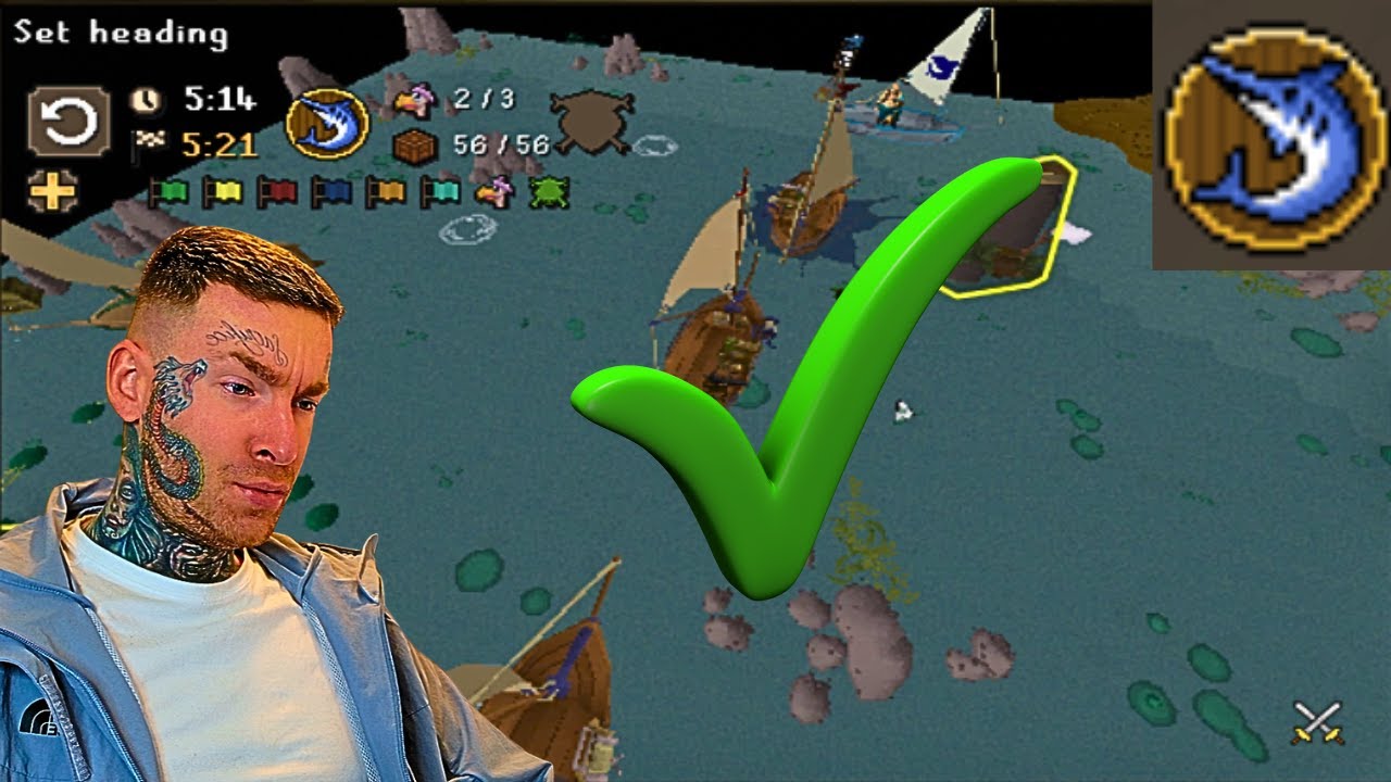 OSRS SAILING JUBBLY JIVE SUB 5:21 ПРОСТОЙ МЕТОД (РАНГ МАРЛИНА)