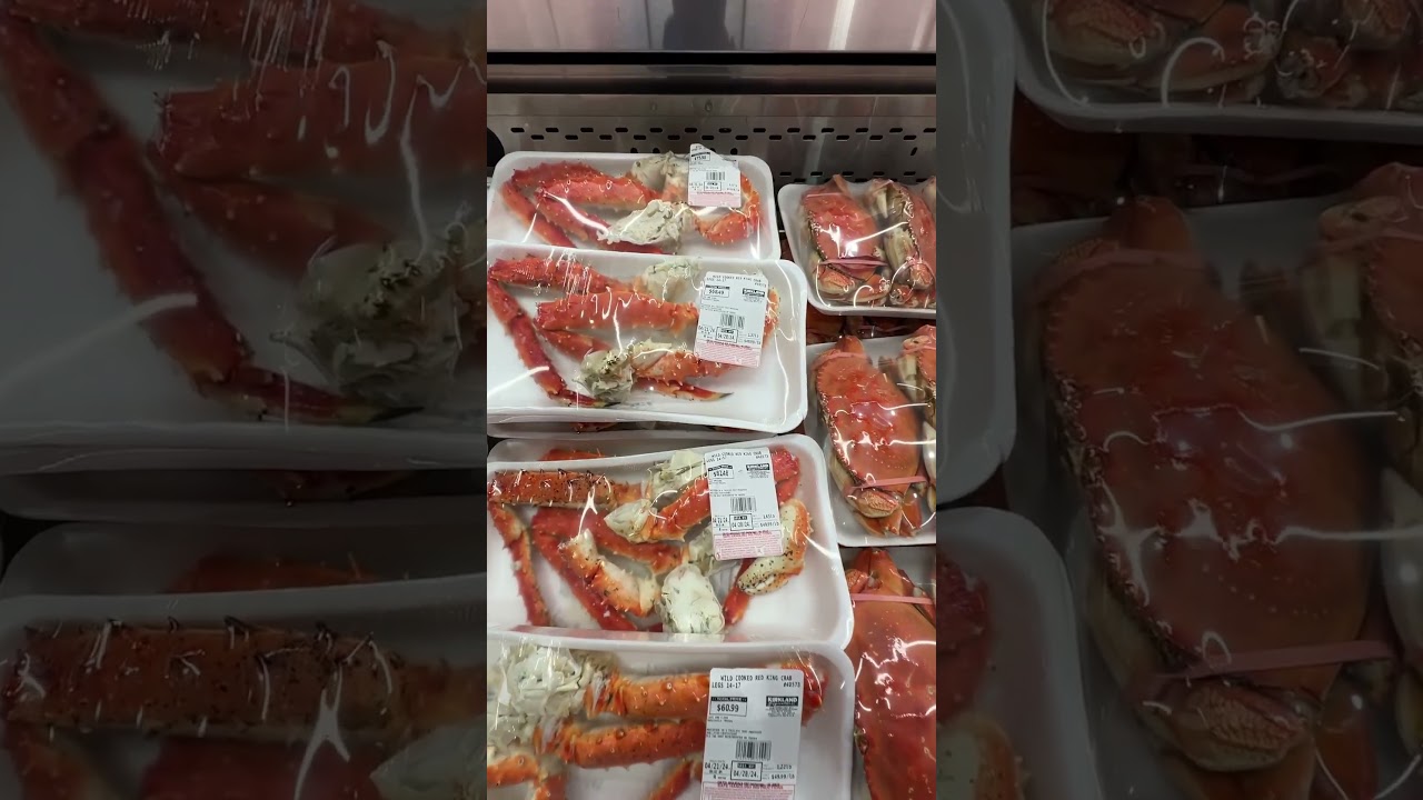 $49.99 per pound Red King Crab legs - Alaska Costco Store!  #alaska #kingcrab #redkingcrab #costco