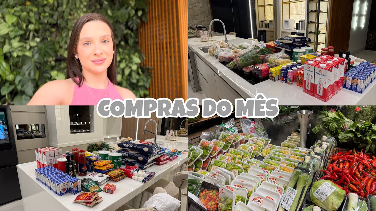 COMPRAS DO MÊS NO SUPERMERCADO! 🛒🛍️ PARA 3 PESSOAS, QUANTO GASTAMOS? 💸