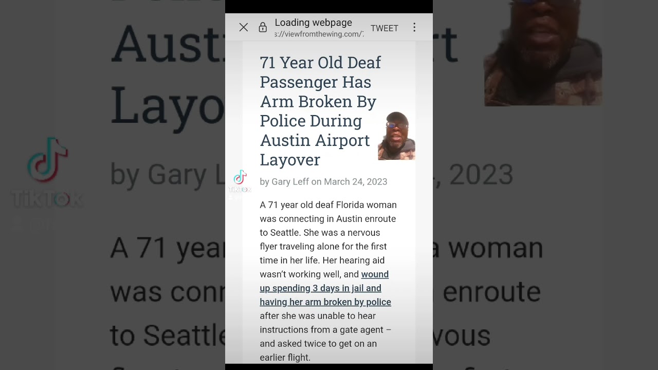 Cops assault 71 year old deaf woman at airport. 