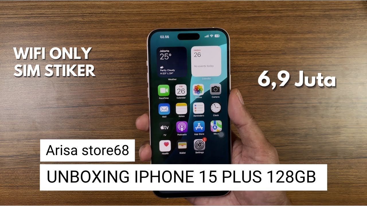 Unboxing IPhone 15 Plus 128gb Sim Stiker Tanam Wifi Only