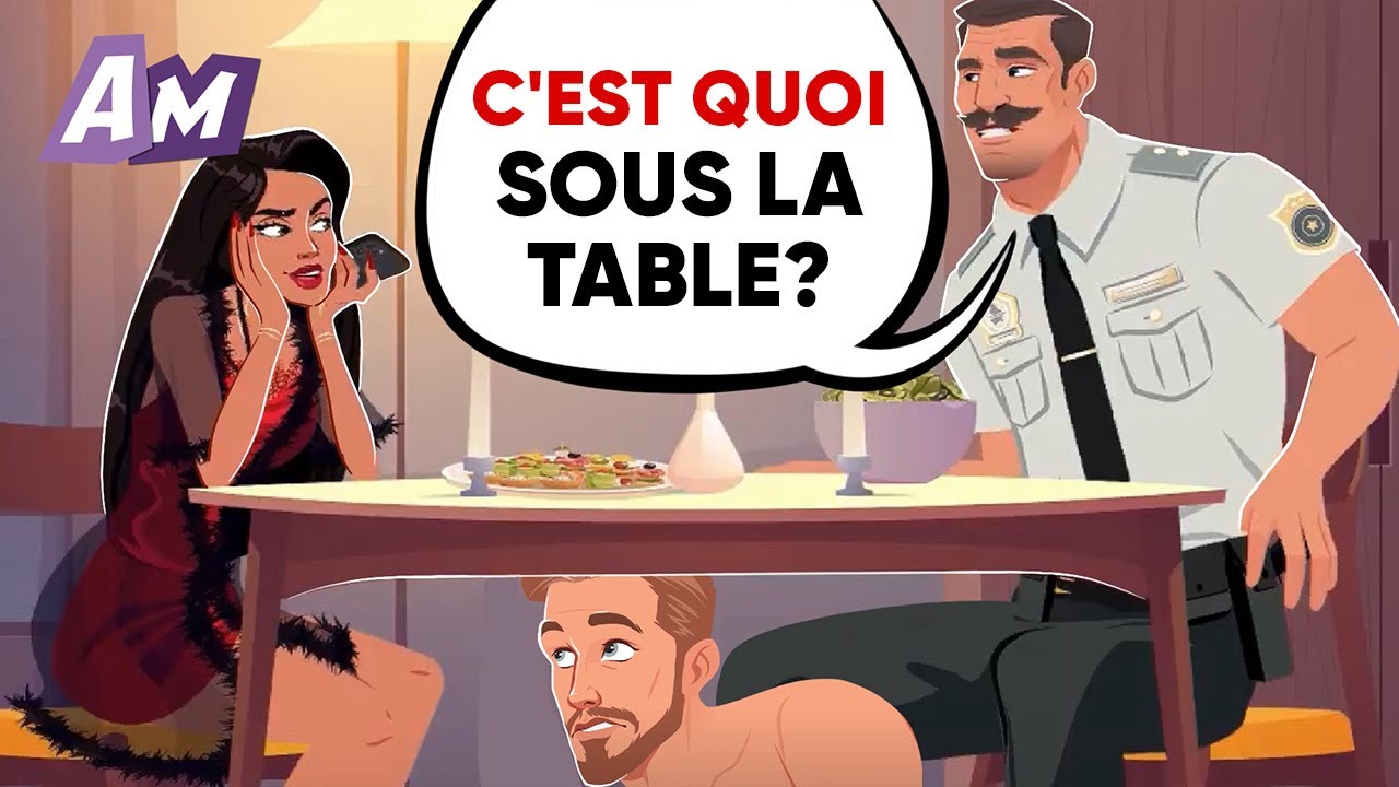 Un Mari Jaloux N’a Pas Remarqué L’Amant de SA Femme Sous la Table