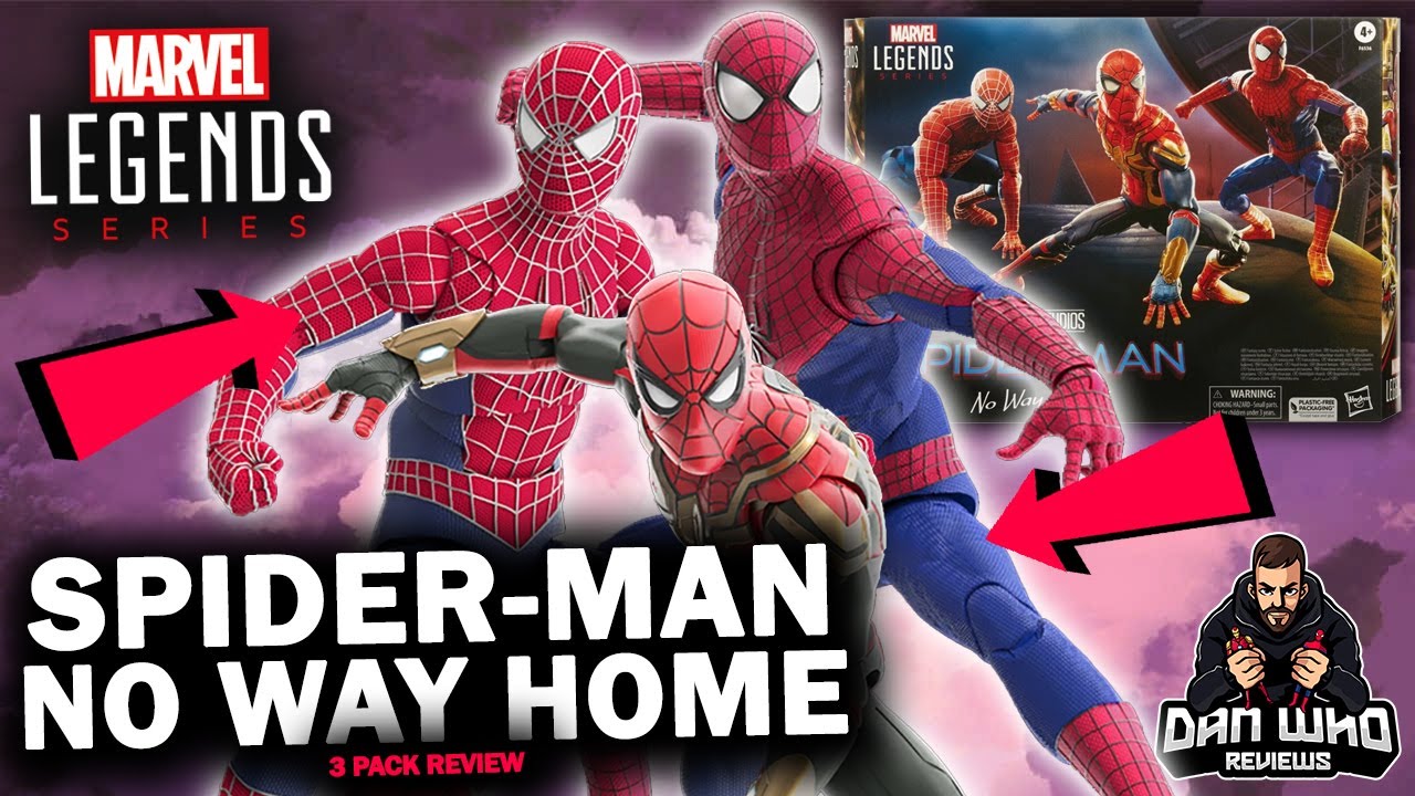 Marvel Legends Spider-Man No Way Home 3 Pack Tom Holland Tobey Maguire Andrew Garfield Review