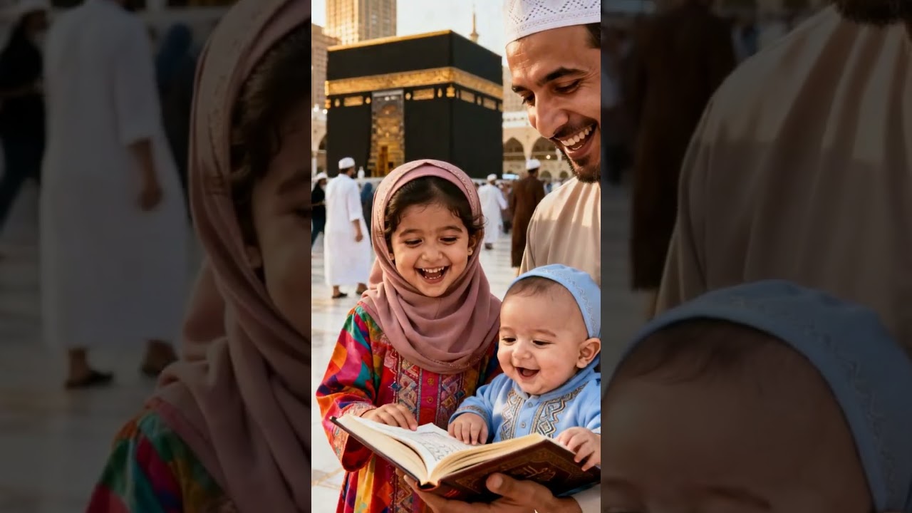 Flame of Faith 🕋✨ | Children’s Hearts Glowing Toward the Kaaba 🌟