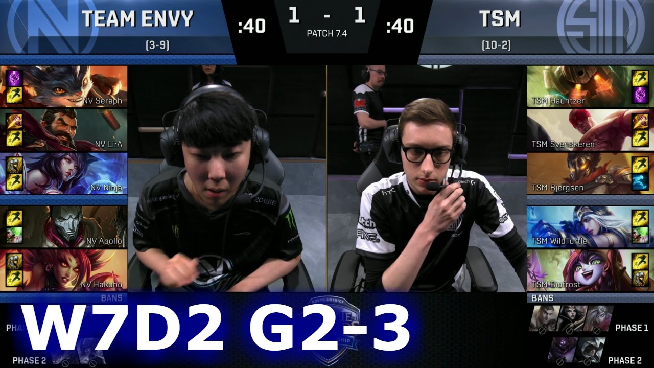 TSM vs Team EnVyUs Game 3 | S7 NA LCS Spring 2017 Week 7 Day 2 | TSM vs NV G3 W7D2 1080p