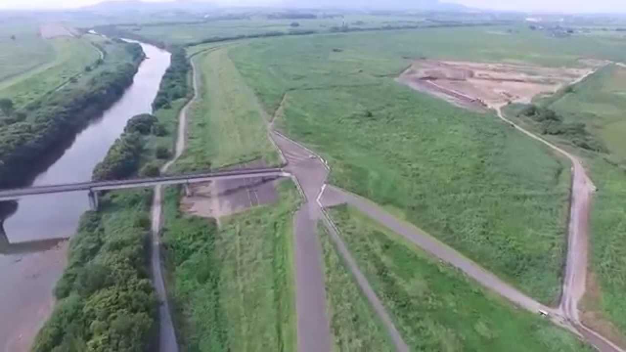 渡良瀬遊水地 3100ｍまで　ファントム３(ドローン)空撮