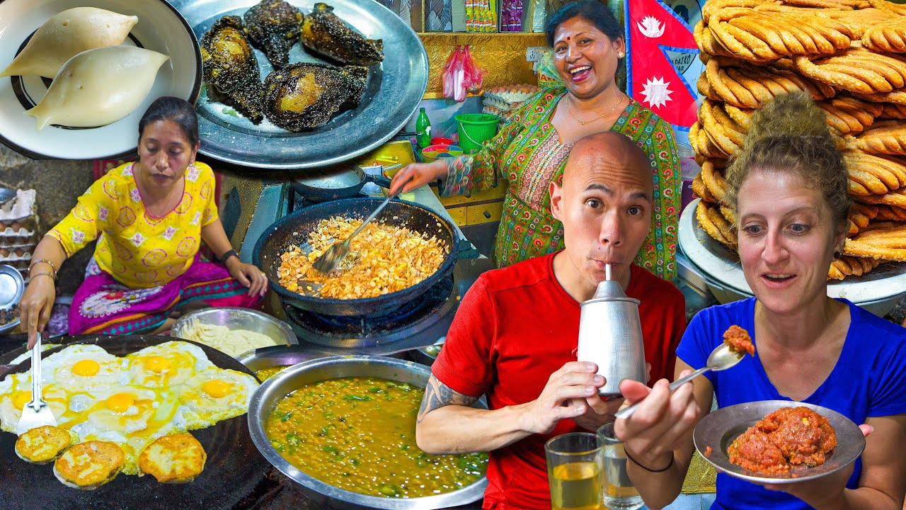 ULTIMATE Newari Food Tour in Kathmandu - DOCUMENTARY of 18 BEST Nepali Street Foods in Patan, Nepal