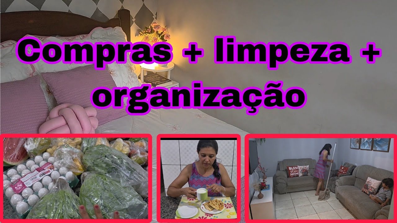 Rotina simples: compras de verduras, legumes  e frutas; limpeza e organização do lar com amor 