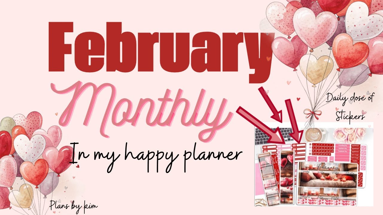 Plan With Me | February 2026 Calendar |7x9 | Daily dose of Stickers Kit