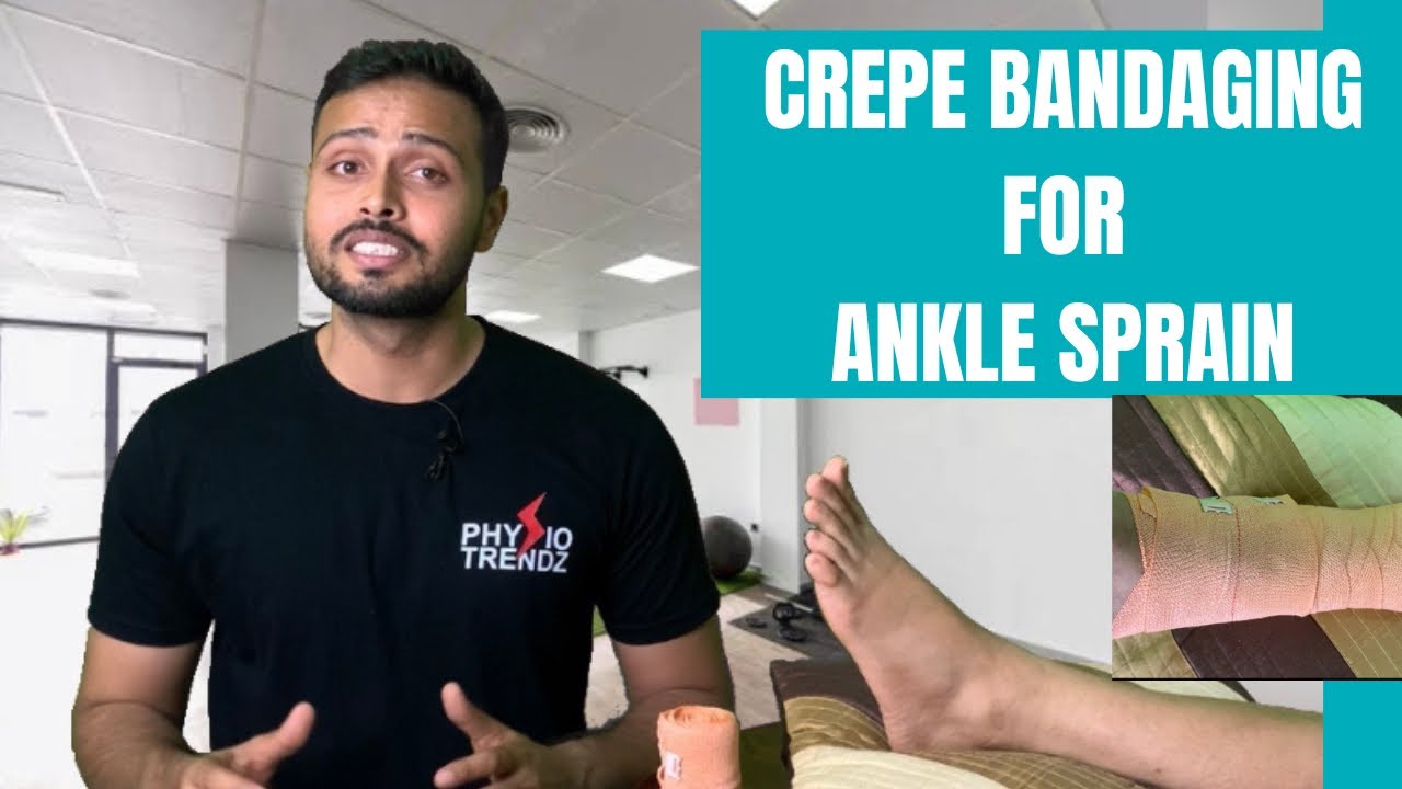 How to Wrap Crepe Bandage For Ankle Sprain , Faster Home Recovery Trick |Ankle sprain |Bandage