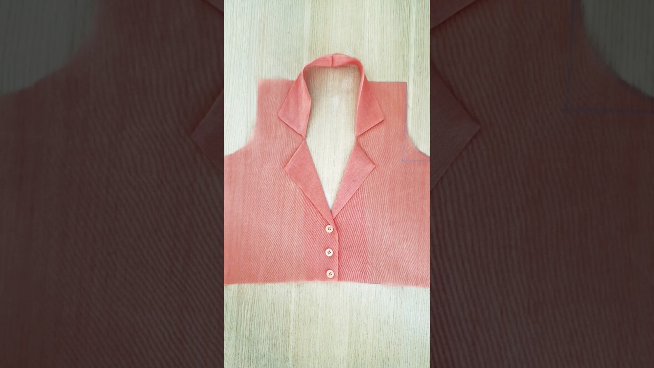 Ladies coat collar cutting and stitching | Coat collar for beginners #coatcollar #collar #fashion