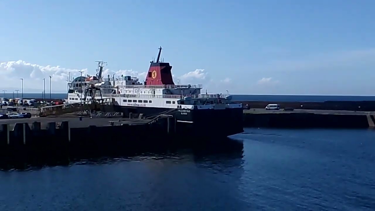 MV isle of arran use the irish berth at Ardrossan while MV Caledonian isles suffered engine fault