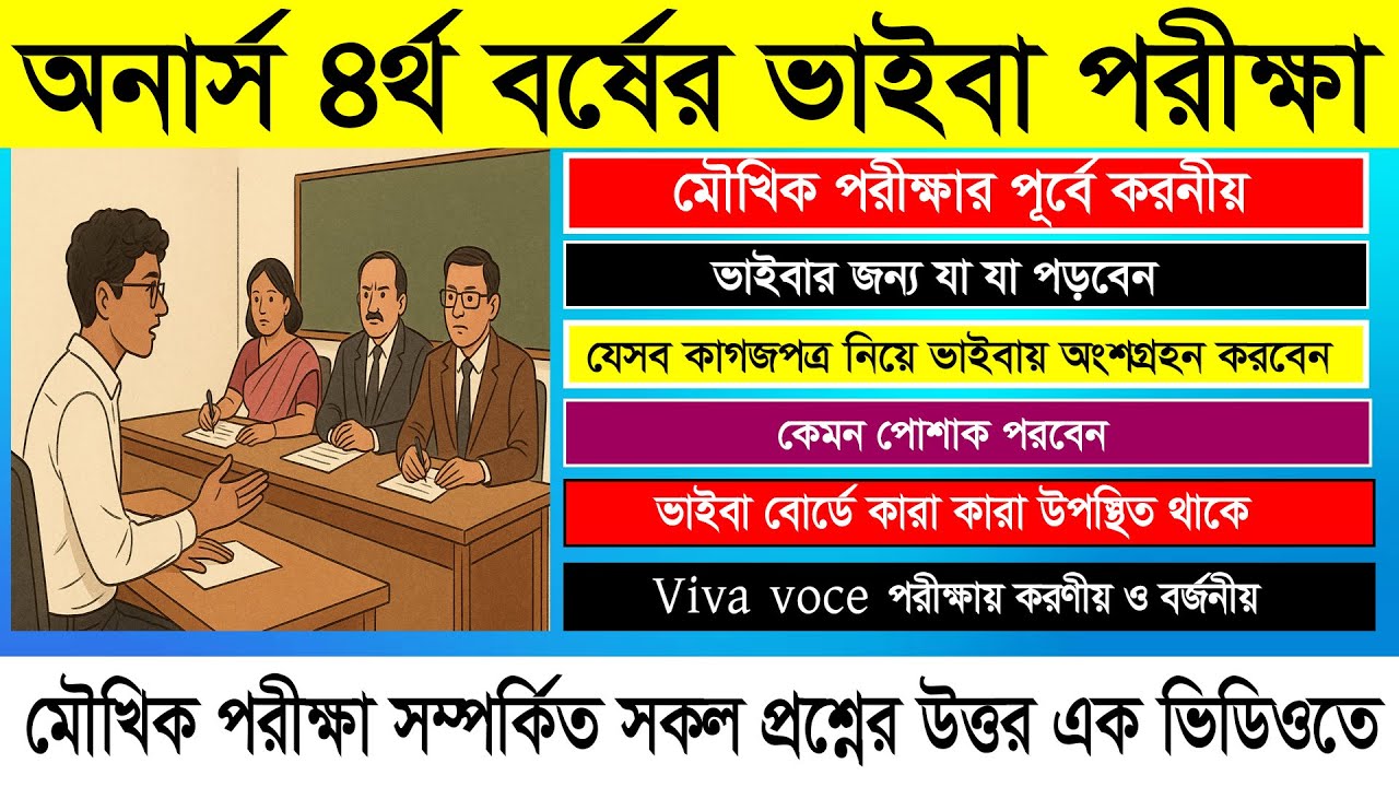 Hons 4th year viva voce | অনার্স ৪র্থ বর্ষের ভাইভা | Honours final year viva Preparation