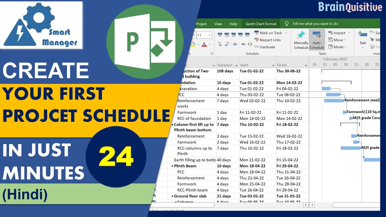 Create your first Microsoft Project schedule in just 24 minutes