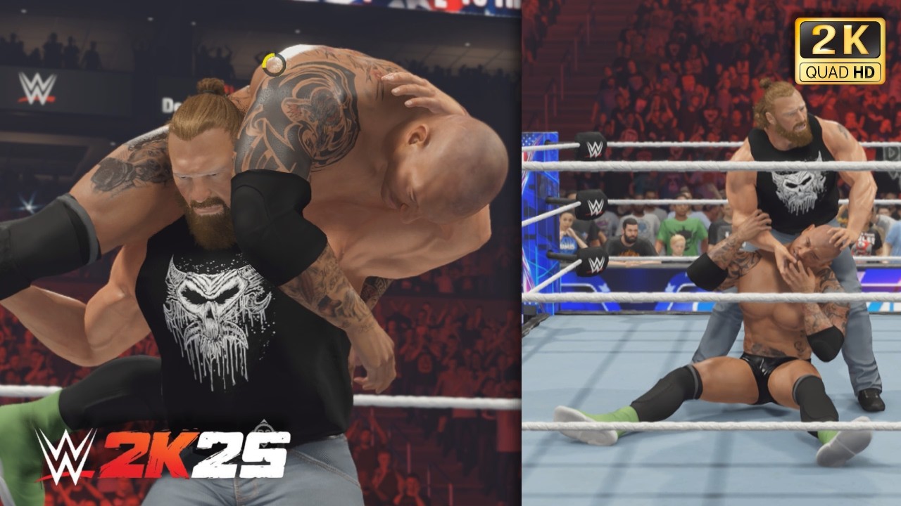 Brock Lesnar Destroys Batista | Brutal WWE 2K25 Match | F-5 | The Beast vs The Animal