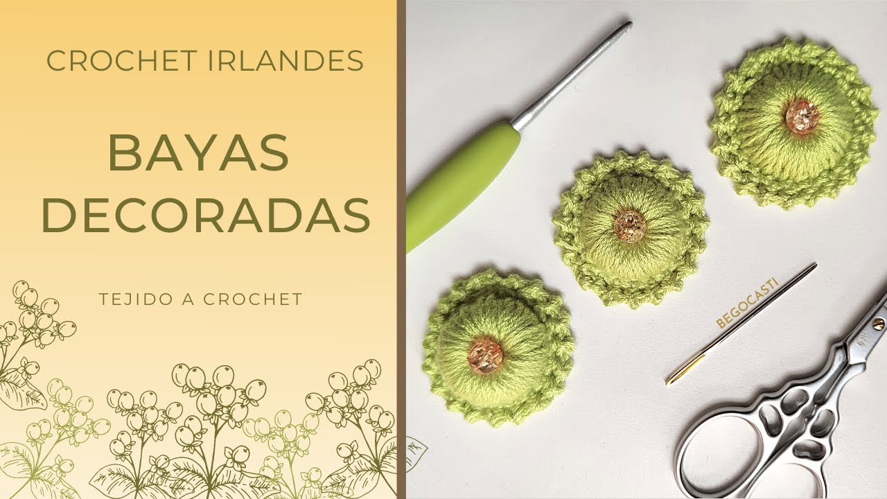 Baya Decorada II. Punto cangrejo / Crochet Irlandés- Irish / Begocasti:)