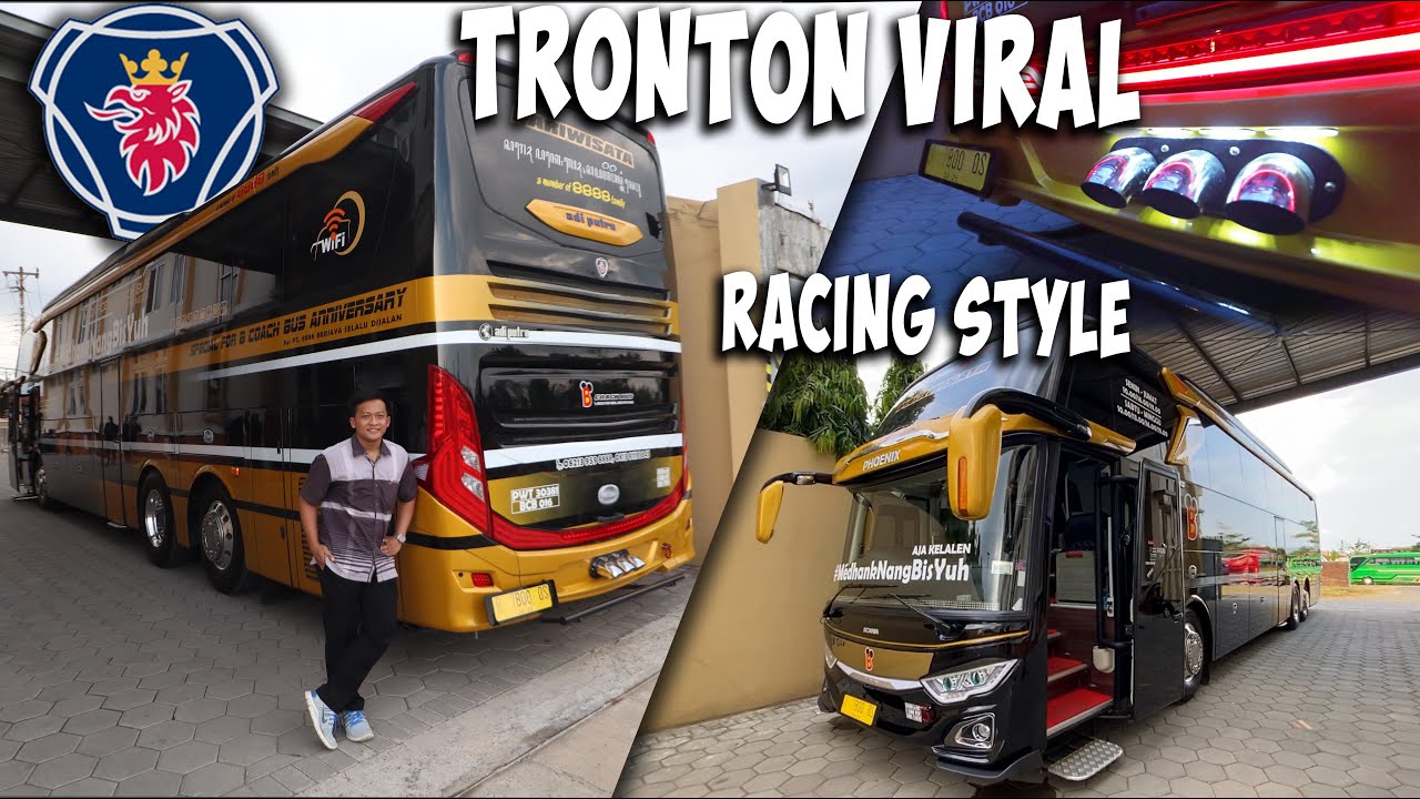 NAIK BUS TRONTON KELILING PURWOKERTO | B Coach Bus Cafe Scania K410IB
