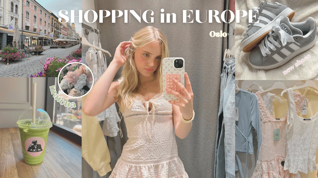 EUROPEAN SHOPPING VLOG | checking out stores in Oslo + haul ౨ৎ