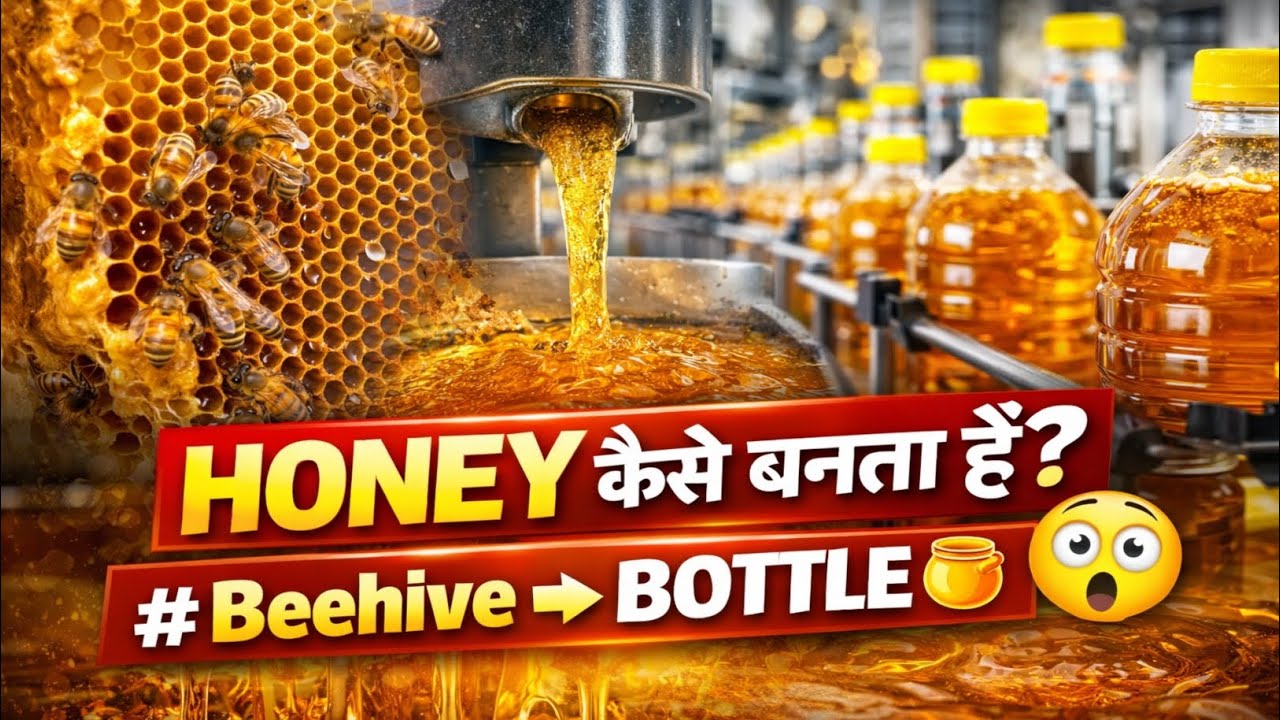 🍯 Honey Kaise Banta Hai Factory Mein? | Honey Manufacturing Process | Hindi