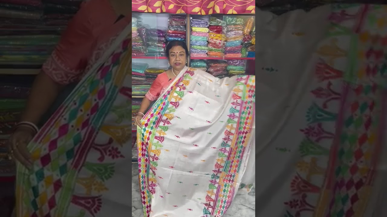 Traditional Katha (Kantha) Stitch Saree | Handcrafted Elegance