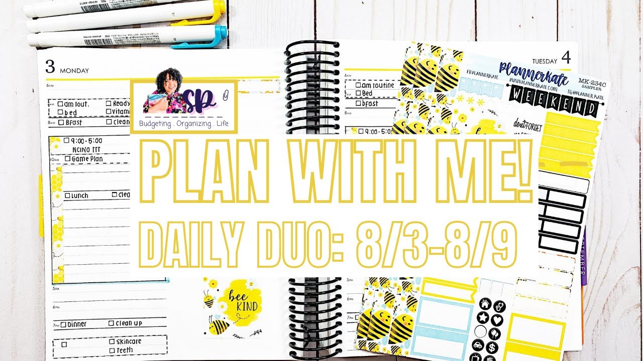 DAILY DUO Plan With Me August 3rd through 9th