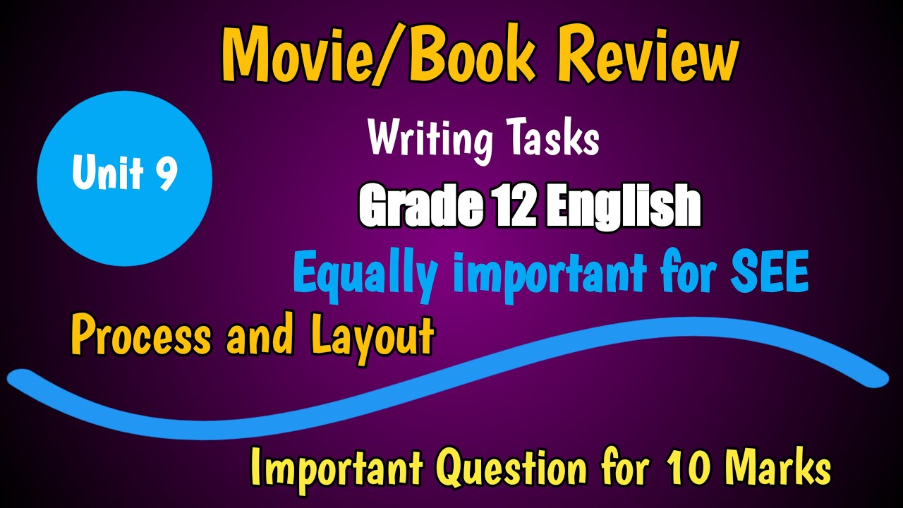 Movie Review and Book Review/ Grade 12 and other Classes