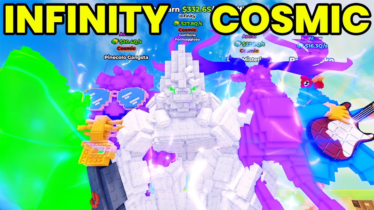 4 Million Luck Gave Me Infinity Cosmic In Kick A Lucky Block Roblox