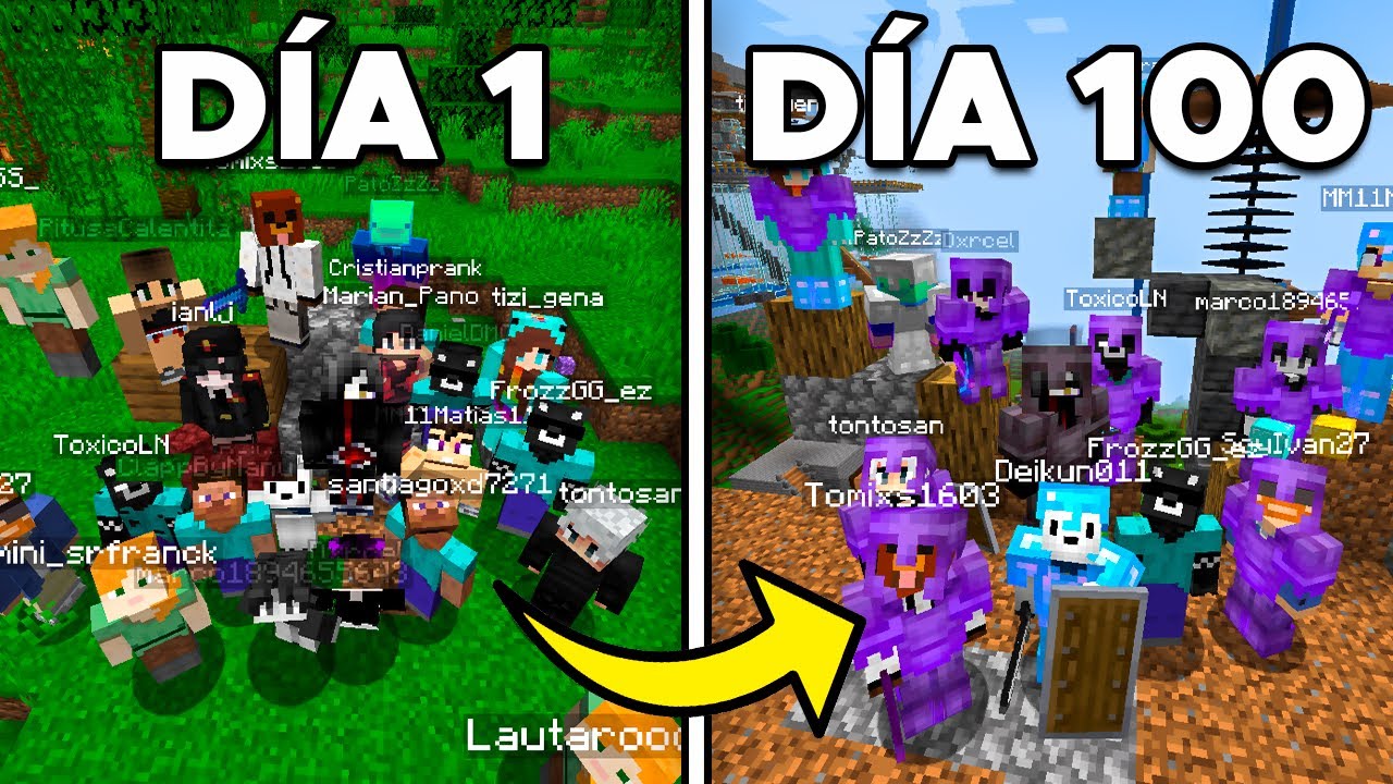 SOBREVIV&Iacute; 100 D&Iacute;AS con SUSCRIPTORES en MINECRAFT SURVIVAL | XeronLand III