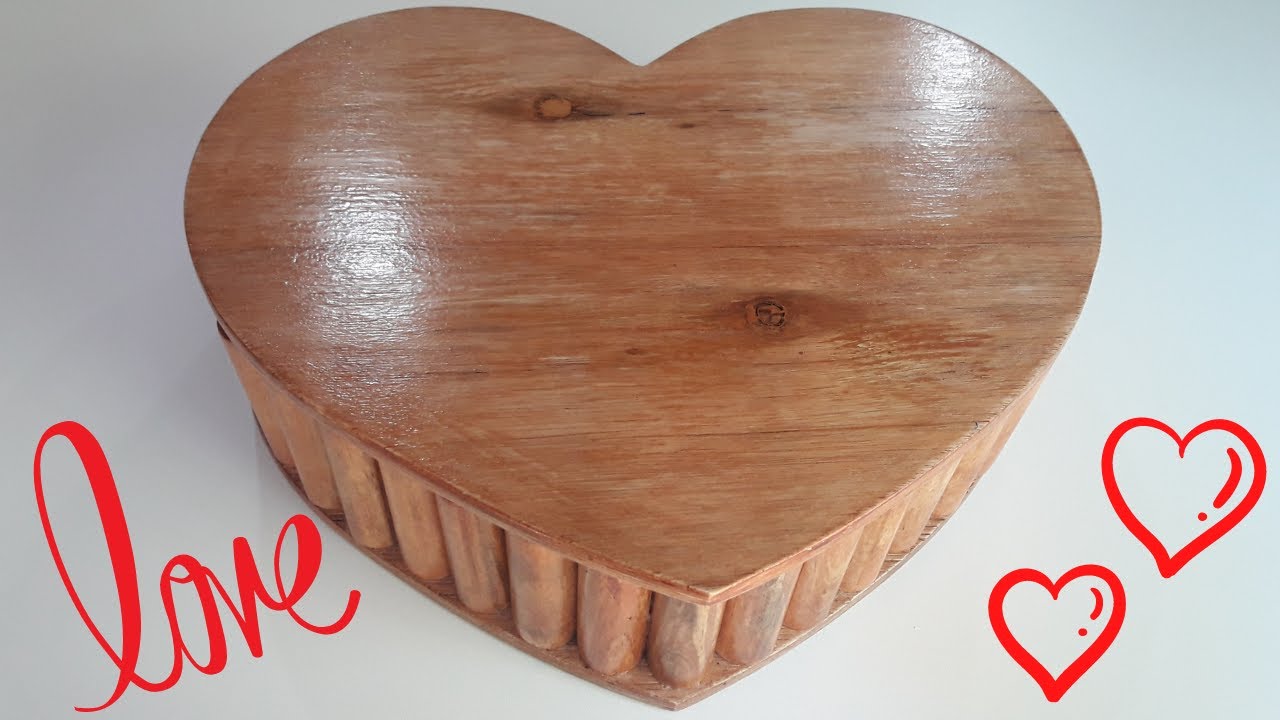 COMO HACER un  ALHAJERO -JOYERO de madera con forma de corazón para Regalo ! #sanvalentin