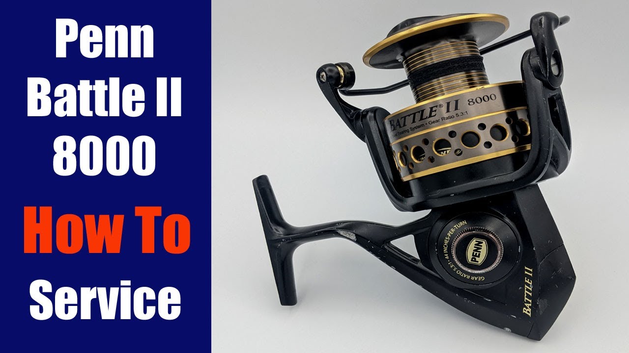Penn Battle II 8000 Fishing Reel - How to take apart, service and reassemble
