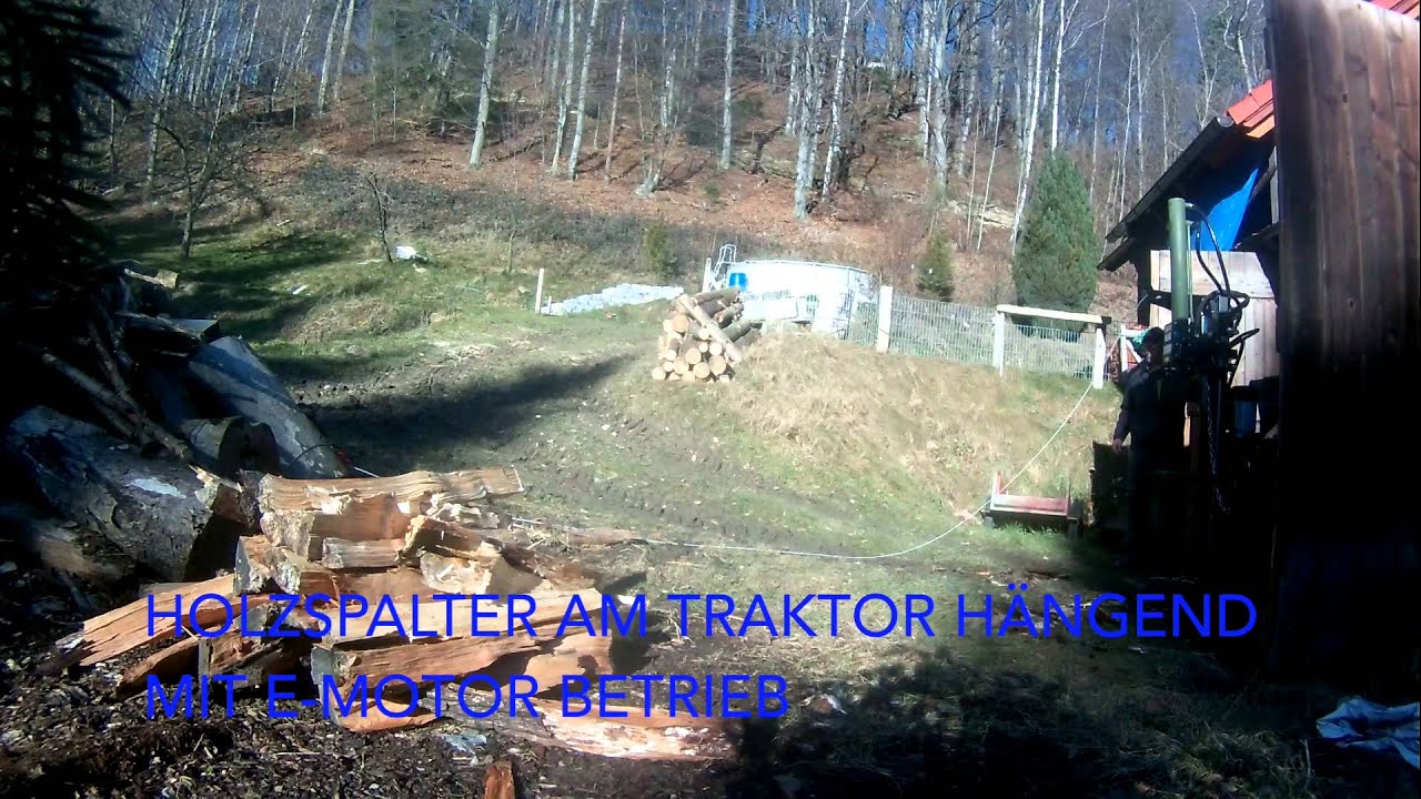 Holzspalter mit Seilwinde, E-motor und Zapfwellenantrieb