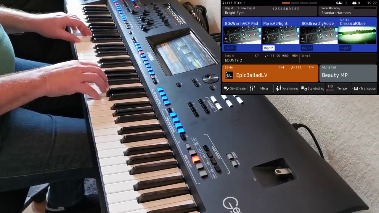 Bright Eyes - Yamaha Genos, Played by Leo Vang