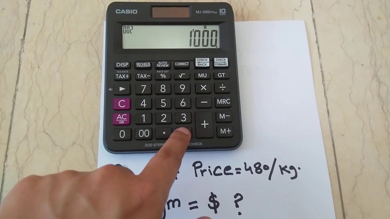 How to find out Grams and Value of Product Using Calculator easy way