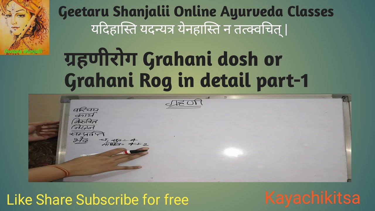 #ग्रहणीरोग Grahani dosh or Grahani Rog in detail part-1, #BAMS #geetaru #Ayurveda #kayachikitsa