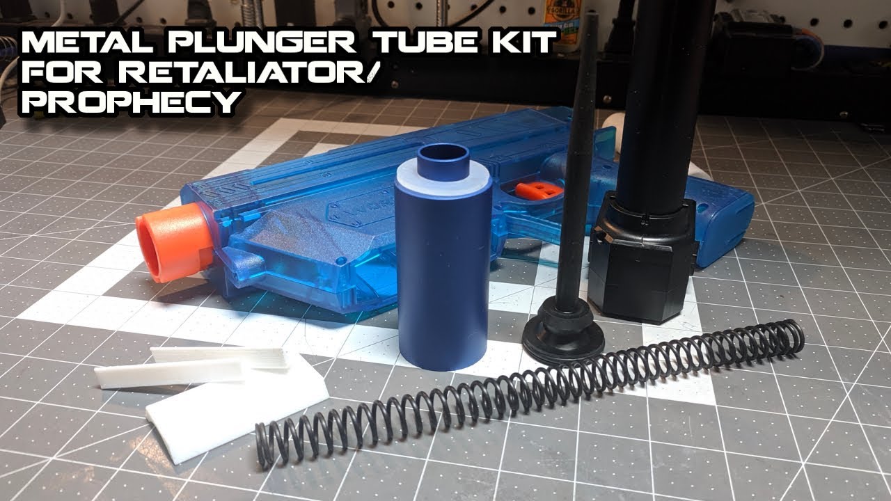 NERF Retaliator Metal Plunger Tube Mod Kit Install/Review