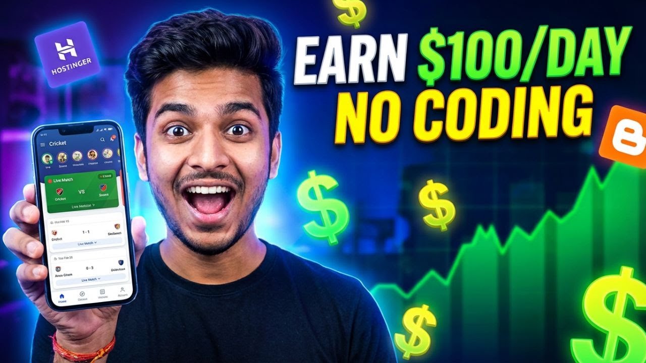 Build Live Cricket Score App for FREE  (Auto-Update) | Earn $100/Day #T20WorldCup2026