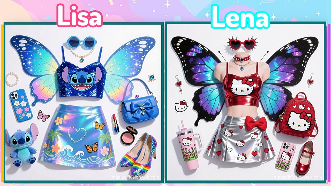 Lisa or lena 💖💥 Cutest Fashion Ever 💫 🧡 #lisaorlena #fypシ゚viral #trending #random #cute #accessorie 