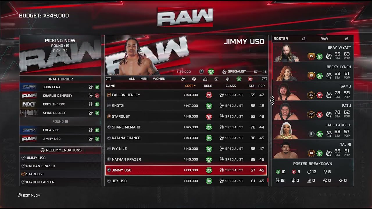WWE 2K25 MYGM MODE (PAUL HEYMAN) SMACKDOWN PART 1