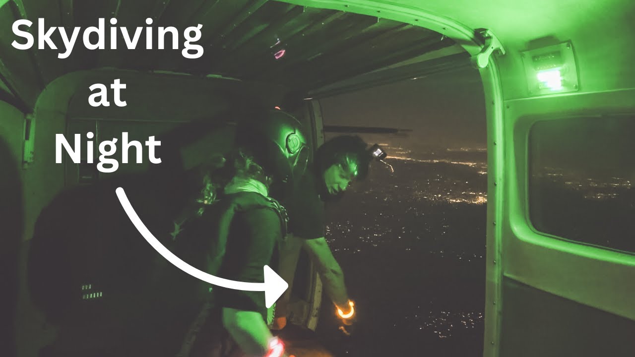 My first time skydiving at NIGHT