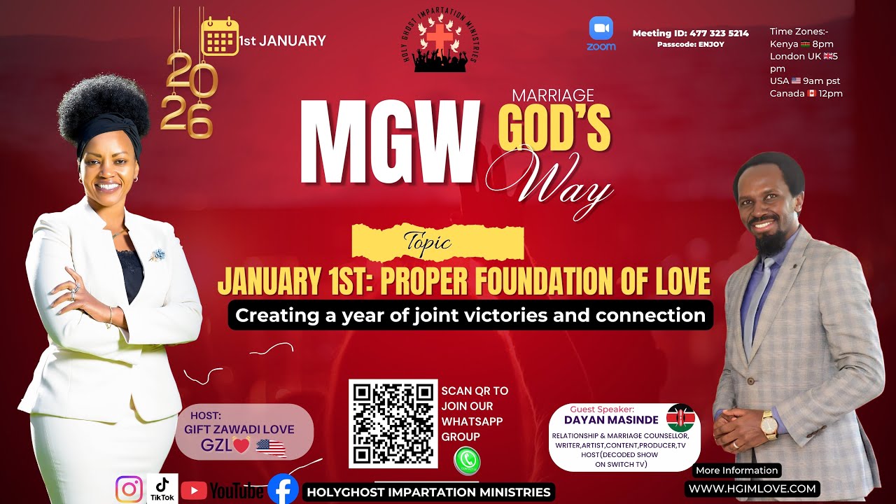 PROPER FOUNDATION OF LOVE -JAN 1 MGW: Creating a year of joint victories and connection-