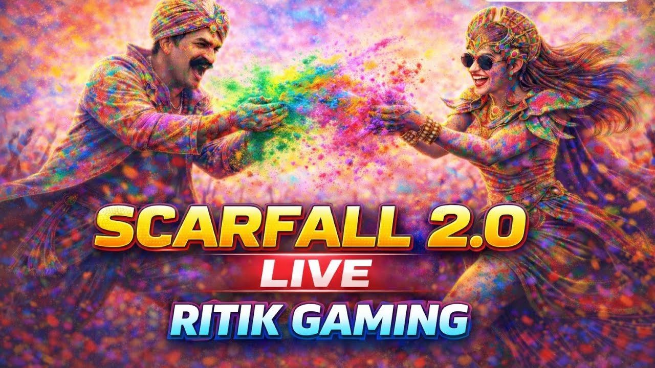 ScarFall 2.0 LIVE | Holi Special Rangbaaz Rank Push 💥 OP Clutch + NonStop Action | Season 4