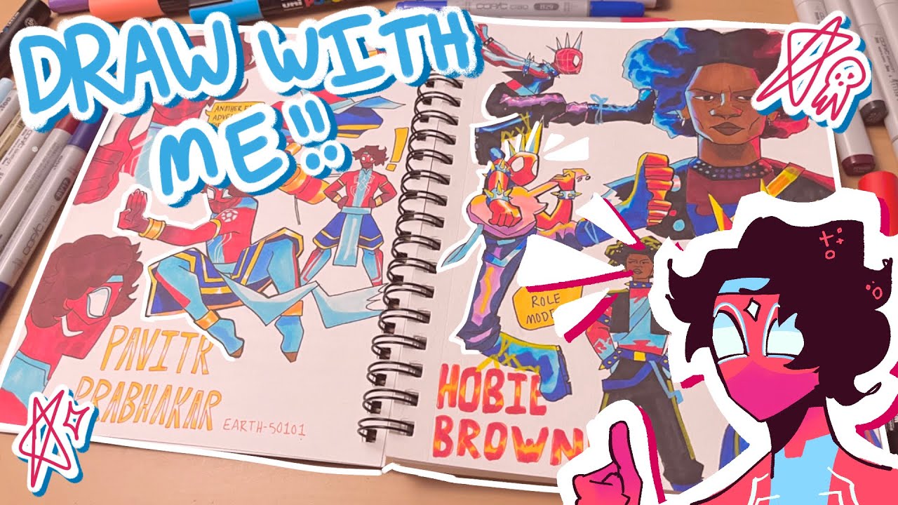sketchbook session ☆ drawing some SPIDERVERSE characters!!